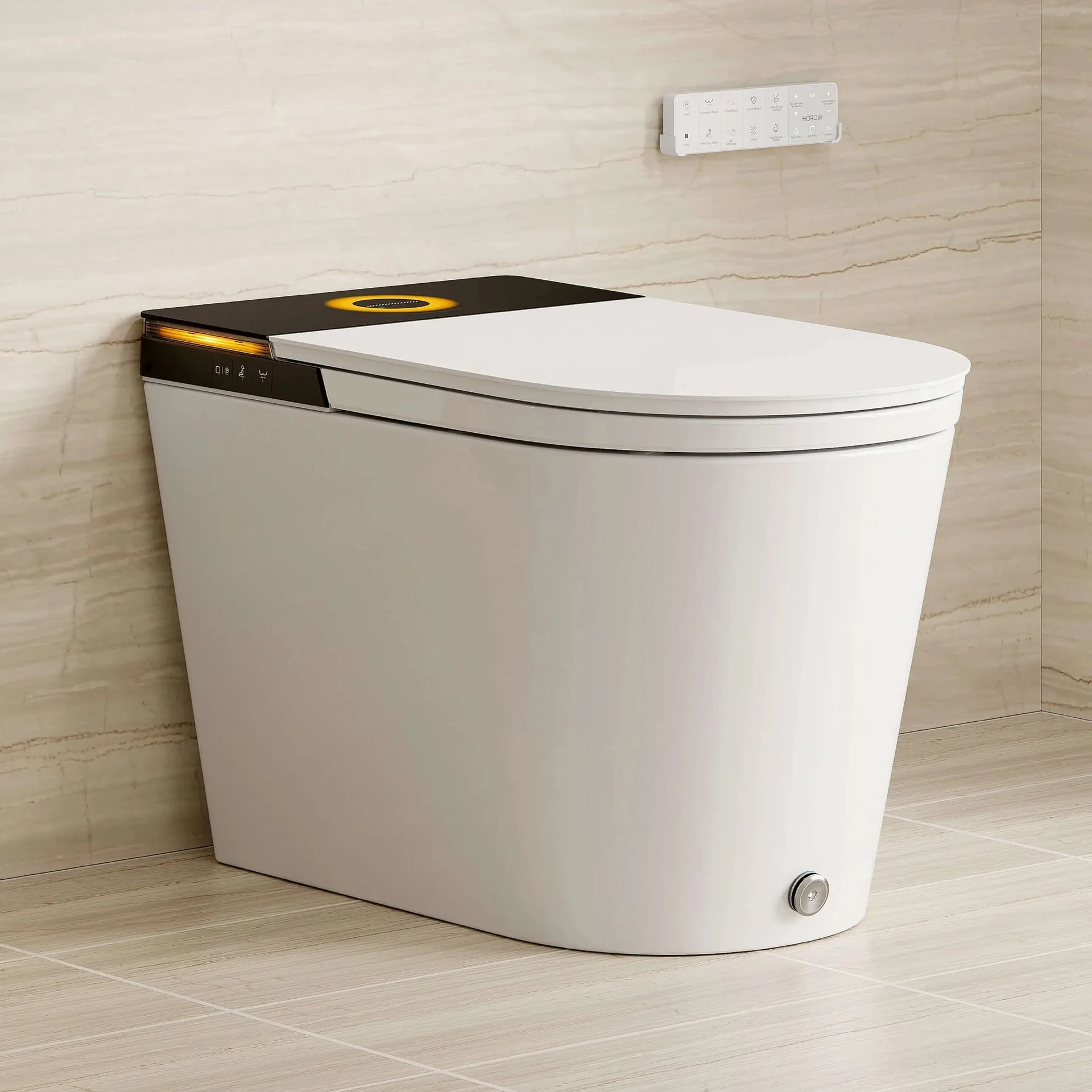 Horrow X70 smart toilet installed in a Utah master bathroom